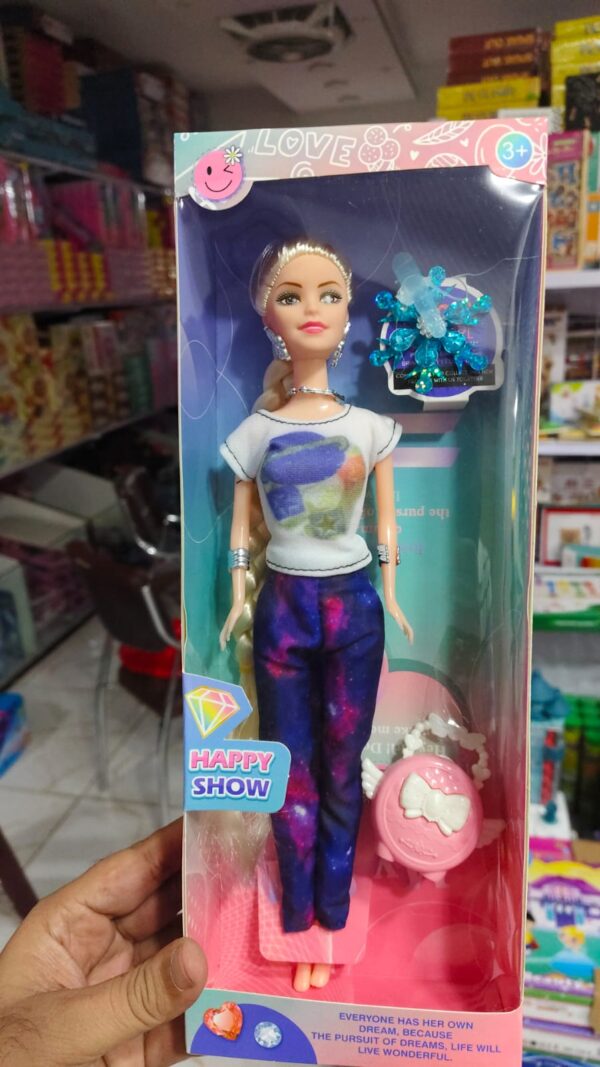 beautiful flexible doll long hair doll with fordable hands and legs fashion doll for kids (random design ) - Image 4