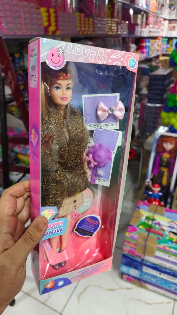 cute  barbie doll long hair doll with fordable hands and legs fashion doll for kids (random design ) - Image 5