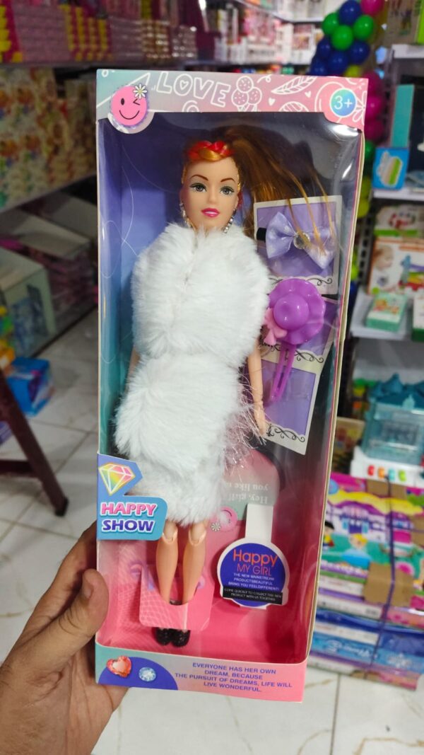 cute  barbie doll long hair doll with fordable hands and legs fashion doll for kids (random design ) - Image 6