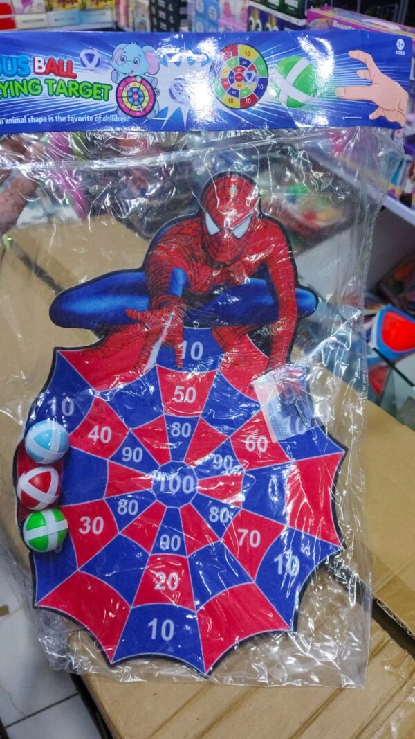 spidy dart board  with 3 balls for boys birthday gifts for 3-8 years old boys and girls - Image 7
