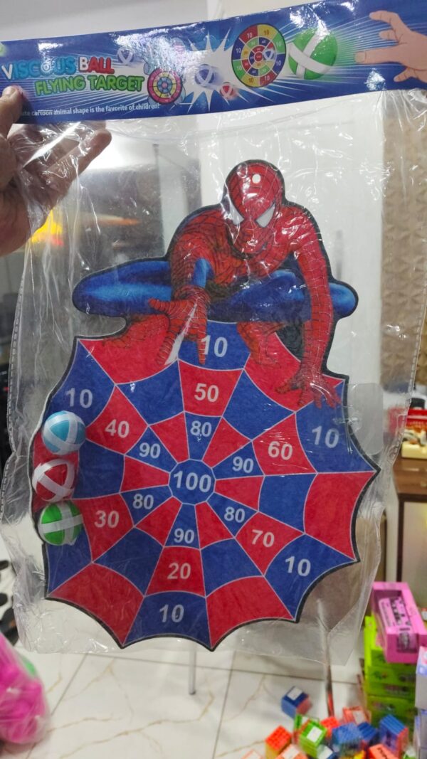 spidy dart board  with 3 balls for boys birthday gifts for 3-8 years old boys and girls - Image 5