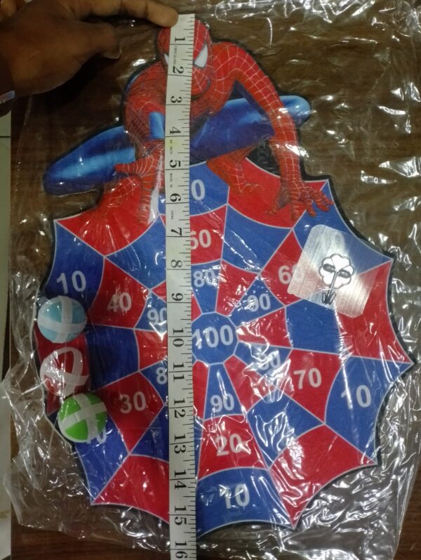 spidy dart board  with 3 balls for boys birthday gifts for 3-8 years old boys and girls - Image 2