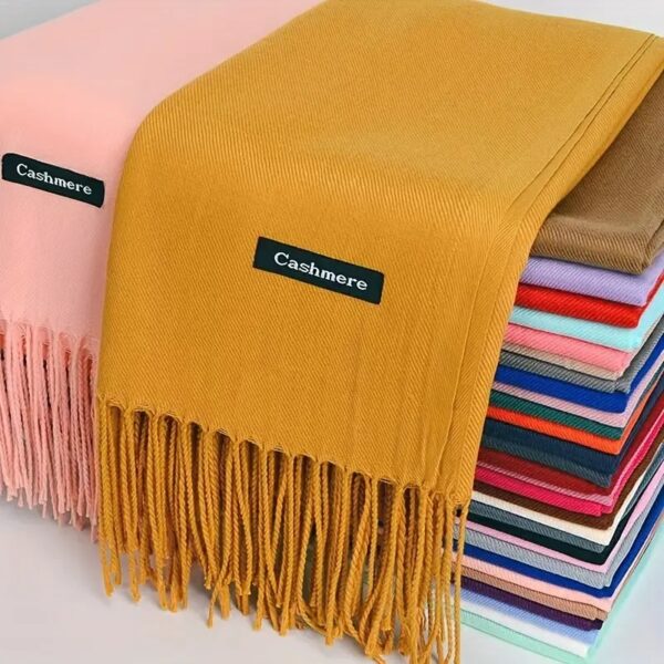 plain  pashmina shawl soft women scarf lady shawl autumn winter female hijab
