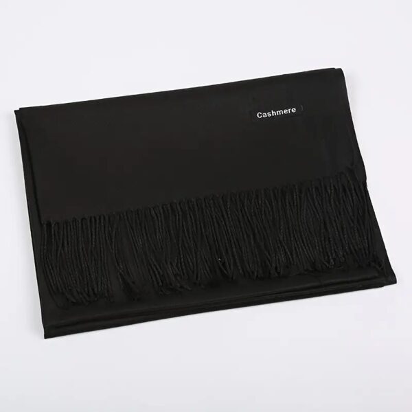 plain  pashmina shawl soft women scarf lady shawl autumn winter female hijab - Image 10