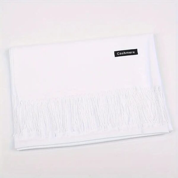 plain  pashmina shawl soft women scarf lady shawl autumn winter female hijab - Image 11