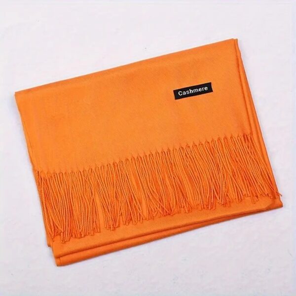 plain  pashmina shawl soft women scarf lady shawl autumn winter female hijab - Image 12