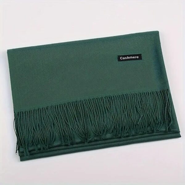 plain  pashmina shawl soft women scarf lady shawl autumn winter female hijab - Image 13