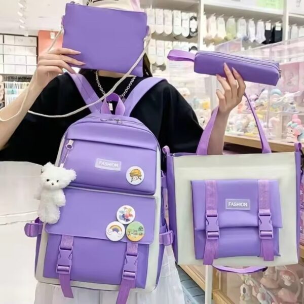 4-piece school bag set: stylish & practical new arrival 2024 - Image 7
