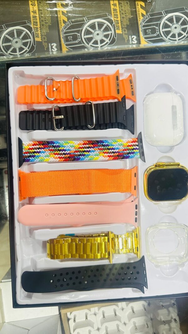 long battery h20 ultra smartwatch 10 in 1 + free airpods - Image 11