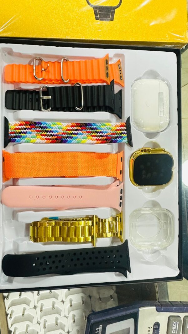 long battery h20 ultra smartwatch 10 in 1 + free airpods - Image 12