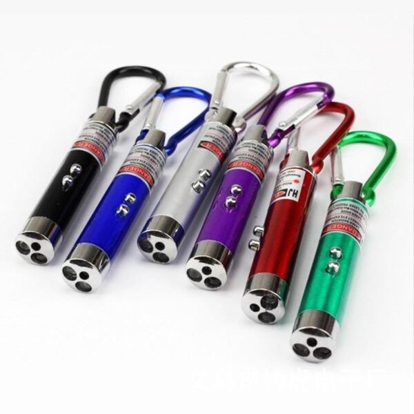 pack of 10 laser led light with key chain | mulituse laser pointer (random color) - Image 2