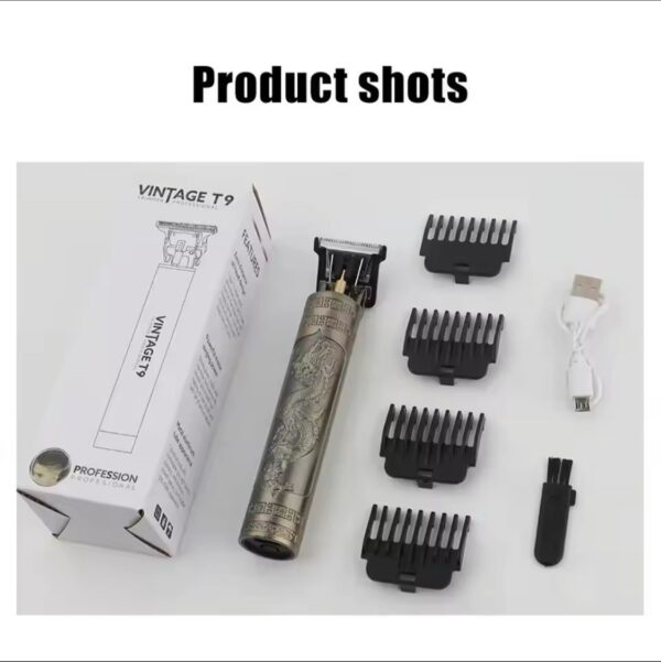 alloy body (plastic ) - vintage t9 trimmer and hair clipper cutting machine for men - Image 4