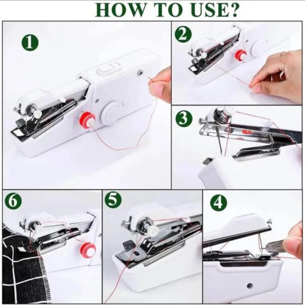 portable mini sewing machine  sewing handy stitching machine handheld home mini automatic sewing machine portable small mending clothes - Image 3