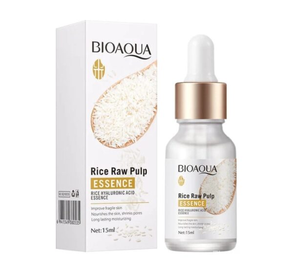 bioaoua hyaluronic acid rice raw pulp essence face serum 15ml - Image 4