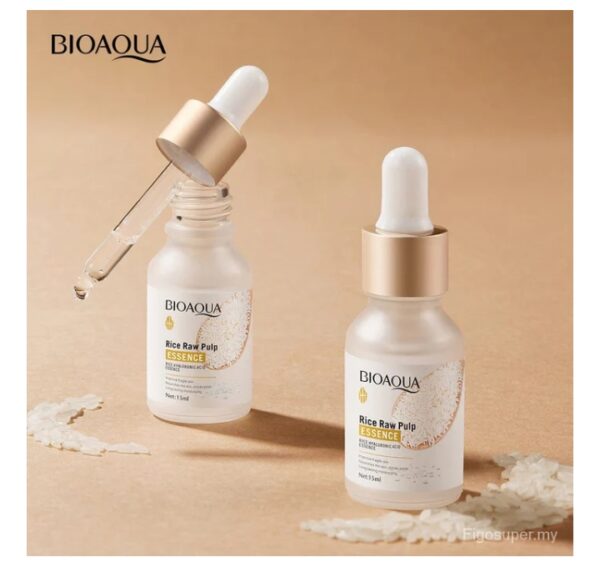 bioaoua hyaluronic acid rice raw pulp essence face serum 15ml - Image 2