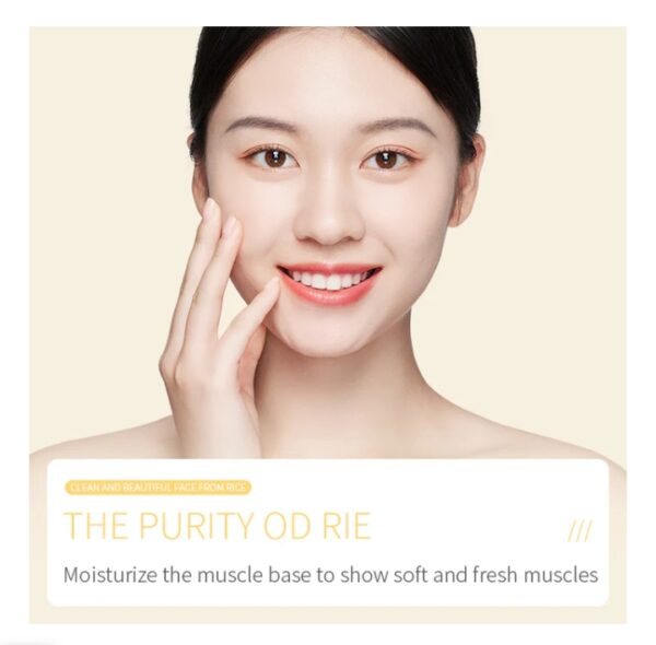 bioaqua rice raw pulp skin whitening product - facial cleanser (100g) - Image 2