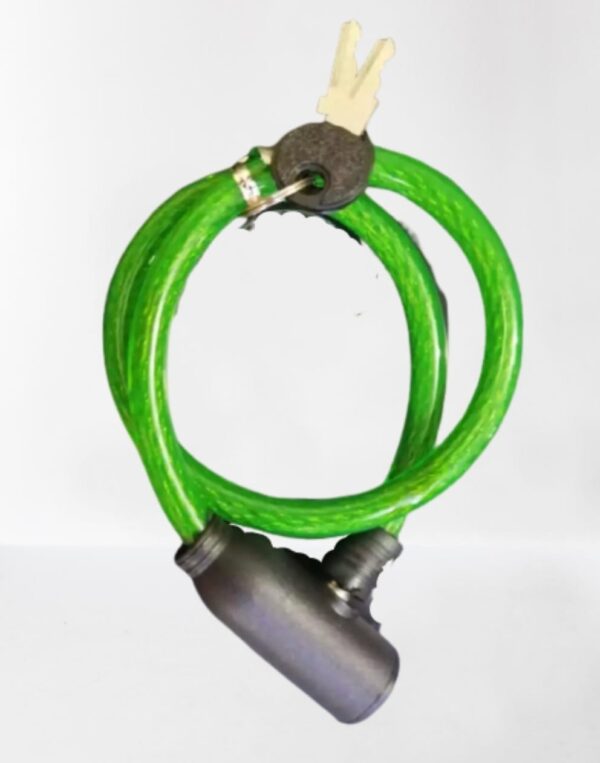 cycle safety anti-theft steel wire lock portable security lock with 2 keys cycle lock - Image 4
