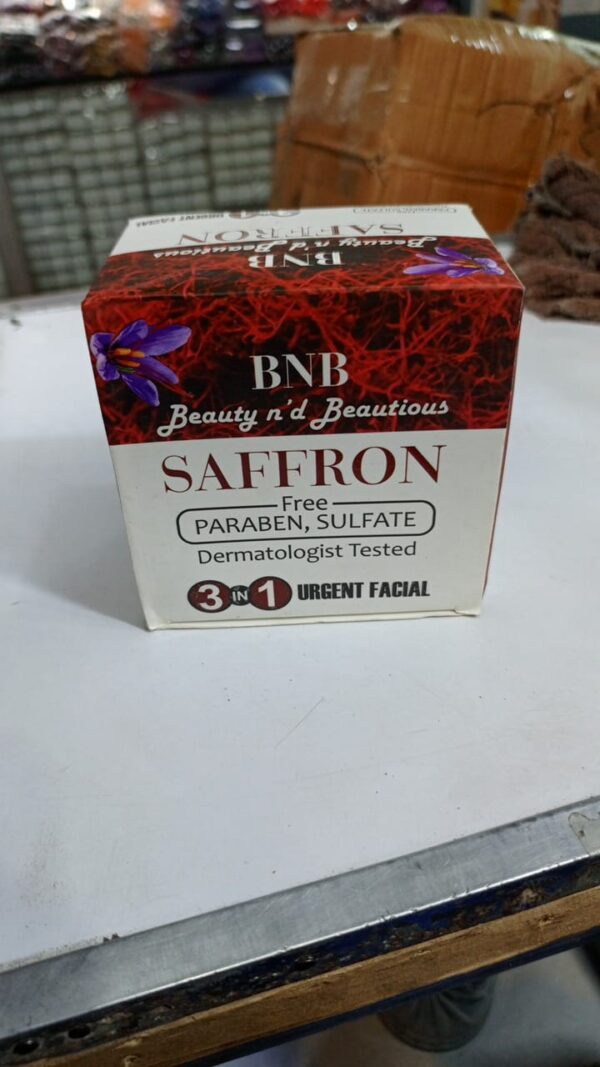 b and b saffron whitening facial kit 3 in 1 - urgent facial & dead skin removal - Image 6
