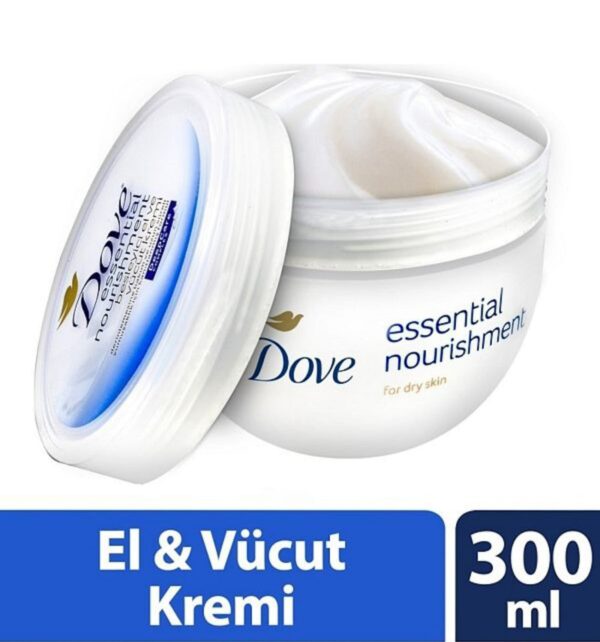 dove essential nourishment body cream for dry skin, 300 ml