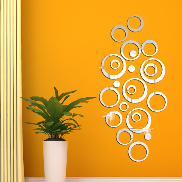 acrylic ring mirror wall decor - Image 2