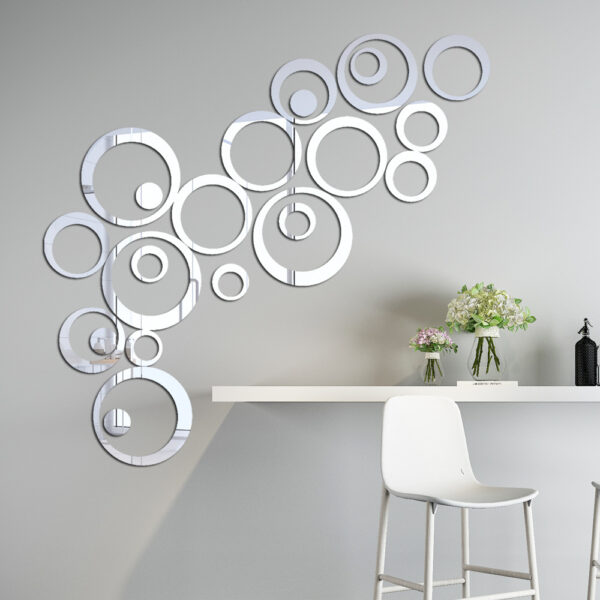 acrylic ring mirror wall decor