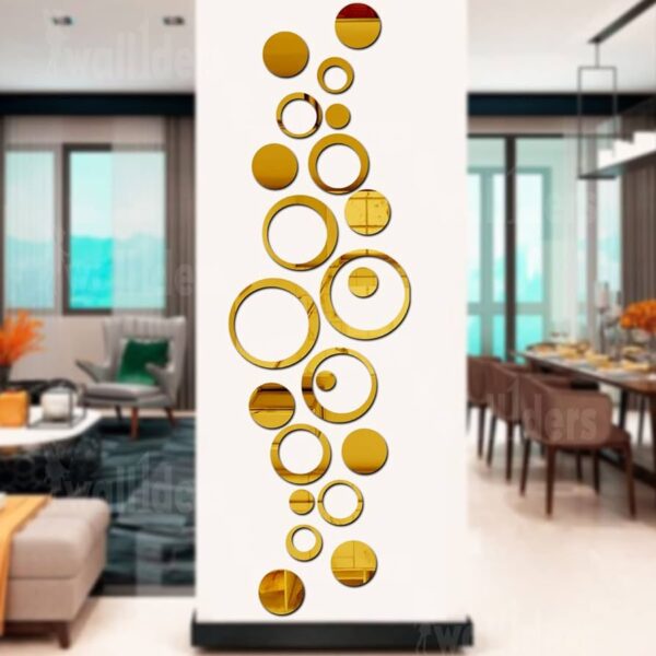 acrylic ring mirror wall decor - Image 3