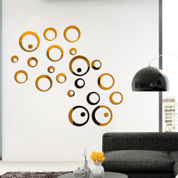 acrylic ring mirror wall decor - Image 4