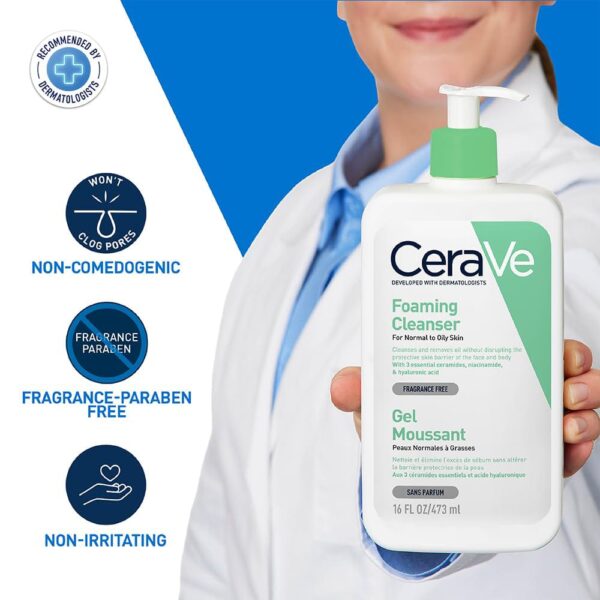 cerave foaming facial cleanser - 237 ml - Image 2