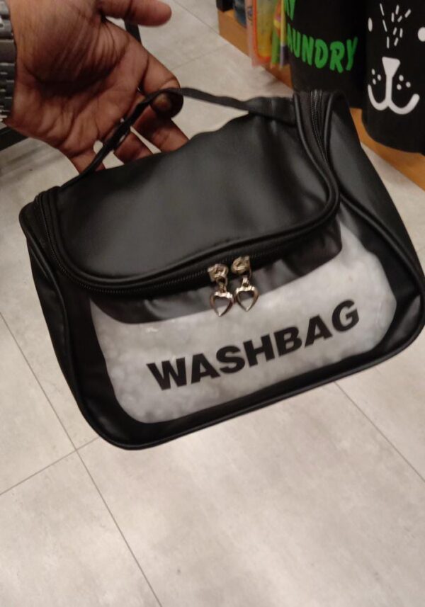 waterproof washbag cosmetic transparent travel cosmetic zipper storage bag for women (random color) - Image 4