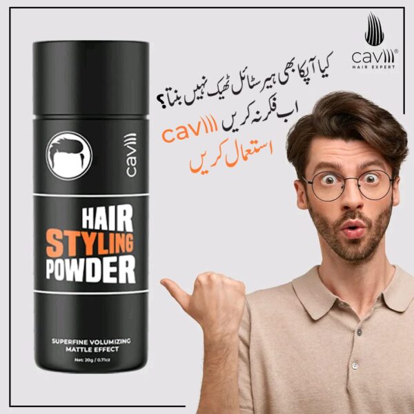 caviii hair styling texture powder for men and women,volumzing powder for natural matte hair style look - Image 2