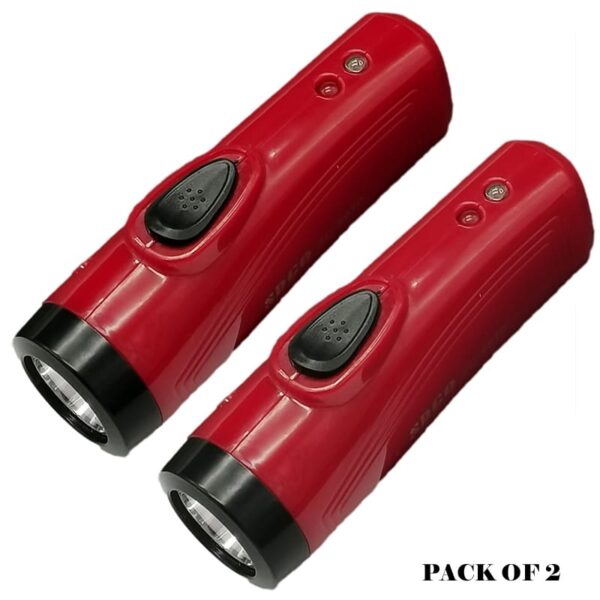 pack of 2  portable super bright usb rechargeable multifunction flashlights sd-8670 - Image 4