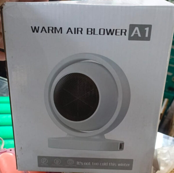 mini electric heaters warmer wind portable 380w heating intelligent air fan heater desktop blower (random color) - Image 2