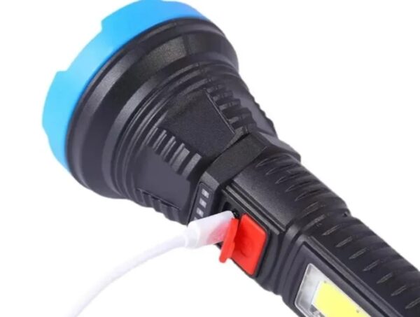 jx-1106c high brightness flashlight usb charging w/ cord portable lamp (random color) - Image 5