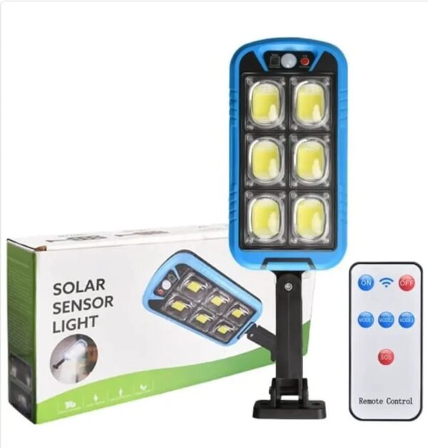 solar street cob light with sensor zb-150b | motion sensor security streetlights for parking lot – remote control