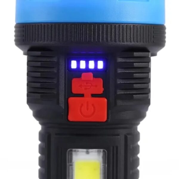 jx-1106c high brightness flashlight usb charging w/ cord portable durable lamp (random color) - Image 6