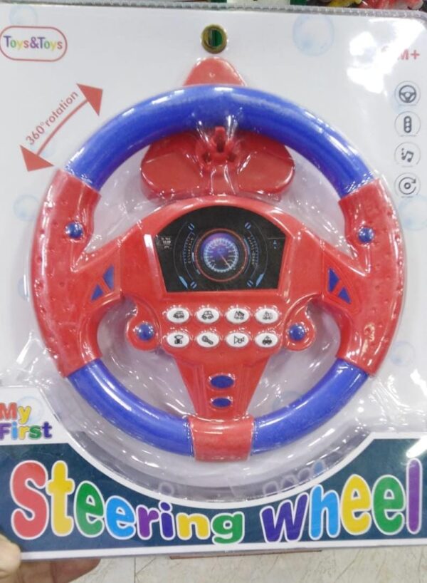 simulation driving car steering wheel learning toy for kids (random color) - Image 3