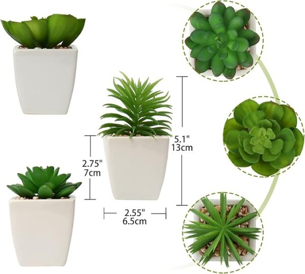 mini plant artificial flowers decoration | artificial plants ball for home (1 pc square shape) - Image 2