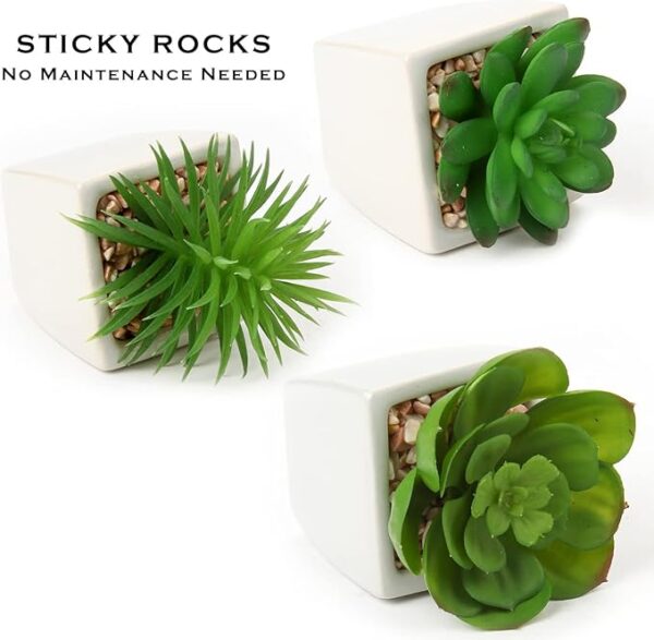 mini plant artificial flowers decoration | artificial plants ball for home (1 pc square shape) - Image 3