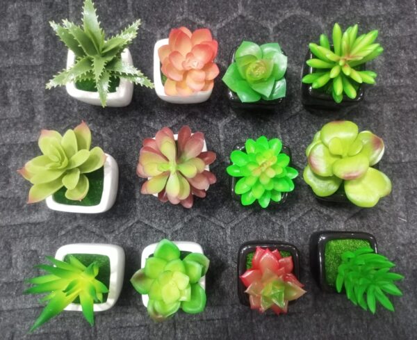 mini plant artificial flowers decoration | artificial plants ball for home (1 pc square shape) - Image 8