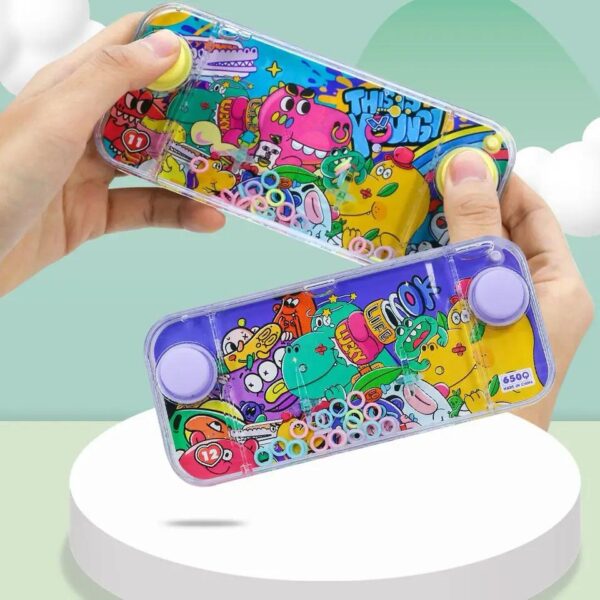 handheld water travel toys mini handheld water game toss ring game kids plastic water ring game for kids(random )