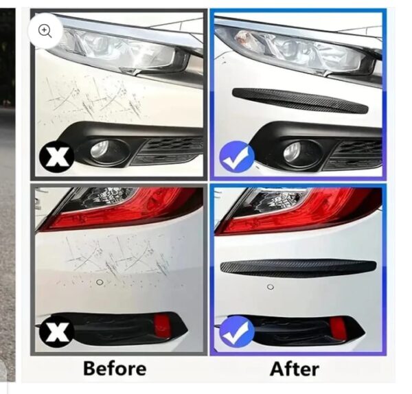 car bumper protector strip guard corner protection strips scratch auto car anti collision car corner bumper (color white) - Image 5