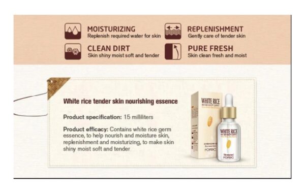 rorec moisturizing anti wrinkle rice face serum for open pores 15ml - Image 5