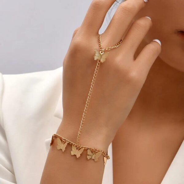beautiful butterfly hand charm bracelet for girls - Image 4