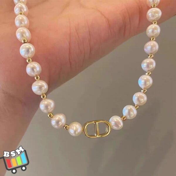 beautiful pearl charm korean elegant necklace  for girls - Image 5