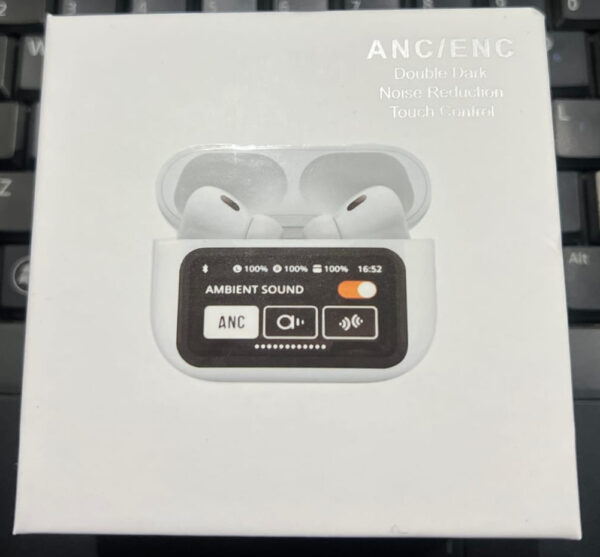 air a9 pro digital display case airpods  / anc/enc touch screen wireless earbuds - Image 3