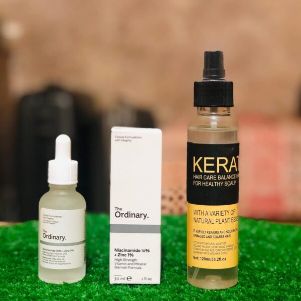 2 in 1 keratin hair serum and niacinamide serum deal