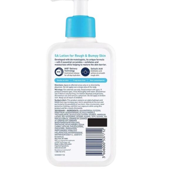 cerave sa lotion for rough and bumpy skin for making it more hydrated - 237ml - Image 3