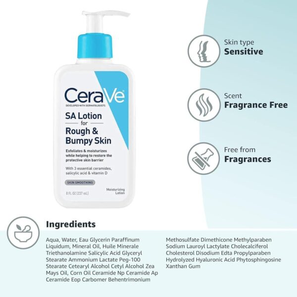 cerave sa lotion for rough and bumpy skin for making it more hydrated - 237ml - Image 5