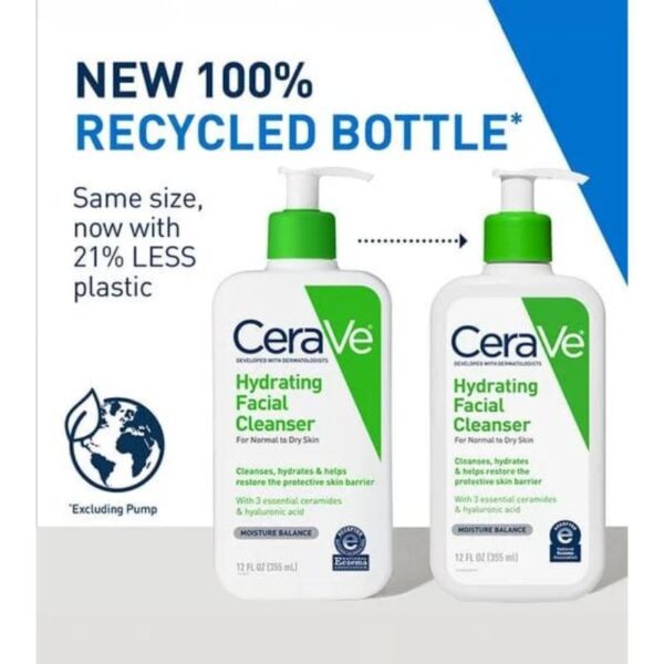 cerave hydrating facial cleanser - 236 ml - refresh the skin without over-stripping it - Image 2