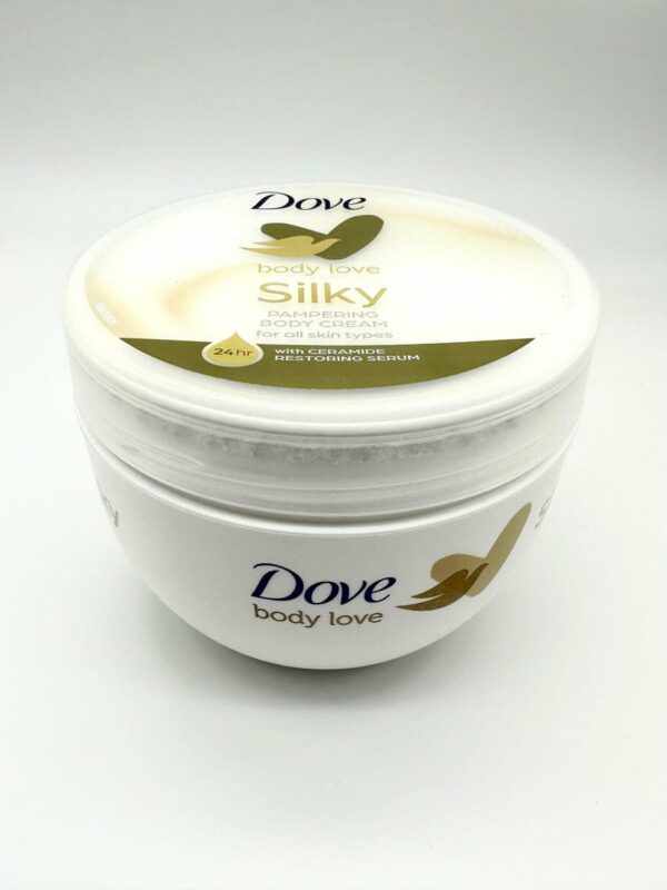 dove silky moisturizing body cream (300 ml) - high nutrients and rich essential oils - Image 2